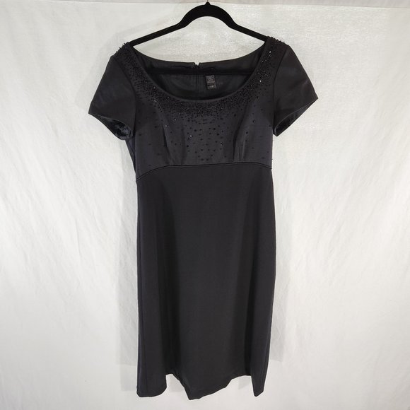 Liz Claiborne Dresses & Skirts - LIZ CLAIBORNE Formal Cocktail Black Midi Dress Size 10 100% Polyester LIKE NEW!